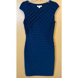 Coldwater Creek Blue‎ Pleated Sleeveless Sheath Dress - Size 6